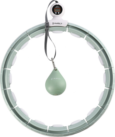 Zestaw hula hop magnetyczny z licznikiem HMS hhm15 zielone pas wyszczuplający br163 czerwony