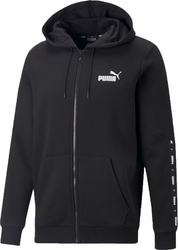 Bluza męska Puma ESS  Tape Full-Zip Hoodie FL czarna 670270 01