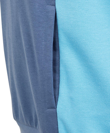 Bluza dla dzieci adidas CB FT HD niebiesko-żółta IS2689