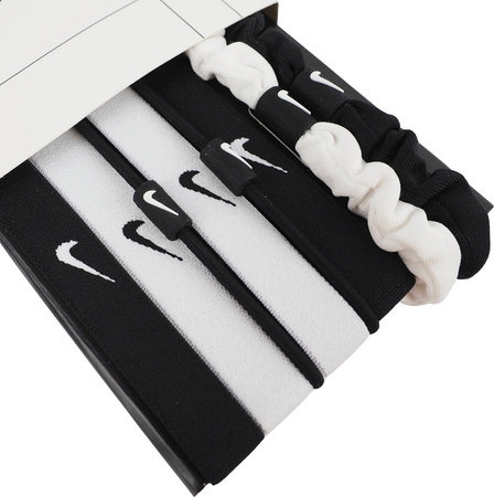 Gumki do włosów Nike Flex Hair Ties 8 szt. biało-czarne N1011934127OS