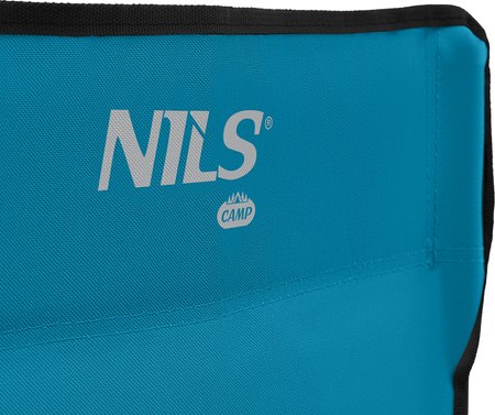 Krzesło fotel turystyczne plażowe składane Nils Camp NC3301 niebiesko-szare