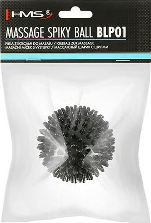 Piłka z kolcami do masażu HMS blp01 black lacrosse