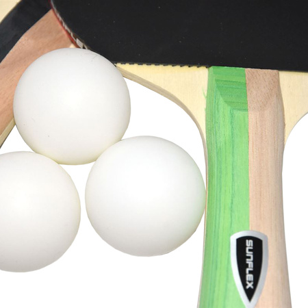 Zestaw rakietek do tenisa stołowego ping ponga 2 rakietki 3 piłki Sunflex Ping 2 20112/20113