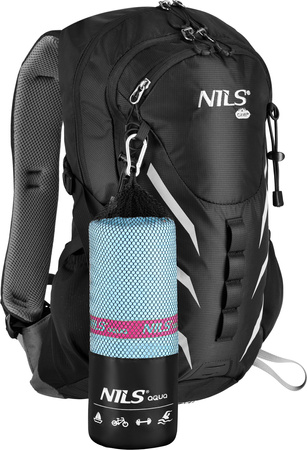 Ręcznik turystyczny z mikrofibry szybkoschnący Nils Aqua NAR13 jasnoniebieski 200x90 cm