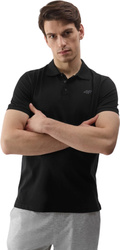 Koszulka męska polo 4F M129 czarna 4FWSS24TPTSM129 20S