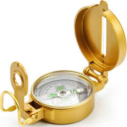 Busola metalowa okrągła Meteor złota 8191/71001