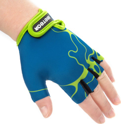 Rękawiczki rowerowe dla dzieci Meteor Marble niebieskie 17404-17405-17406