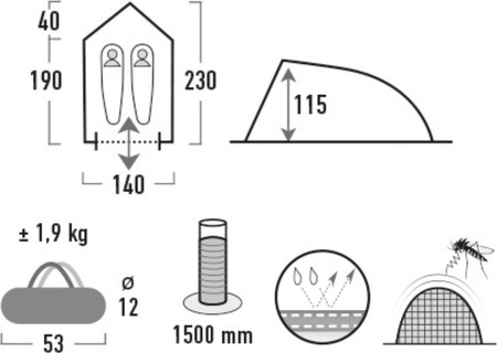 Namiot High Peak Minitramp 2 czarny 10151