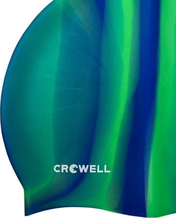 Czepek pływacki silikonowy Crowell Multi Flame niebiesko-zielony kol.12