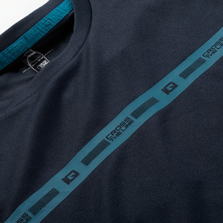 Dziecięca koszulka treningowa z krótkim rękawem dla chłopca IQ Colo JRB granatowa rozmiar 146