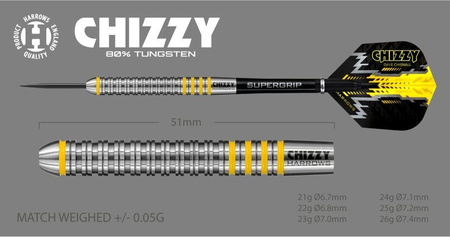 Rzutki Harrows Chizzy 80% Steeltip