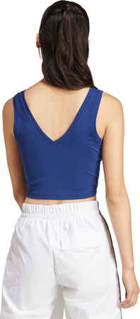 Koszulka damska adidas Essentials Small Logo Cotton Lifestyle Tank niebieska JC5939