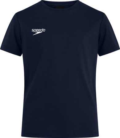 Damska koszulka z krótkim rękawem T-shirt Speedo Club Plain Tee Af granatowa rozmiar XXL