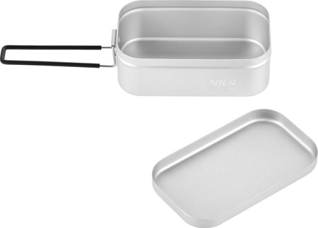 Menażka turystyczna obiadowa aluminiowa z pokrywką Nils Camp NC4201 500ml