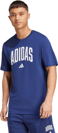 Koszulka męska adidas Collegiate Lineage Graphic ciemnoniebieska JM6417