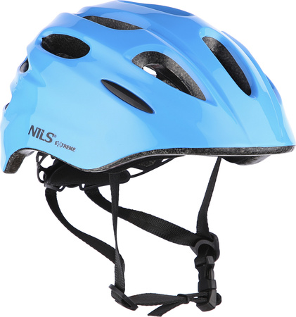 Zestaw kask z ochraniaczami niebieski Nils Extreme mtw01 h210 rozmiar XS