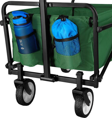 Wózek turystyczny kempingowy plażowy składany Nils Camp NC1602 zielony 75x46cm