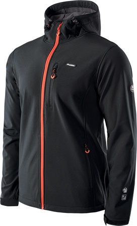 Męski Softshell Iver black/spicy orange/asphalt rozmiar xxxl
