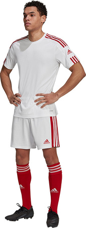 Spodenki treningowe krótkie męskie adidas Squadra 21 Shorts biało-czerwone adidas GN5770