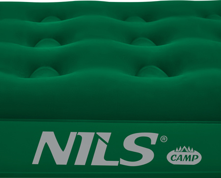 Materac welurowy jednoosobowy turystyczny kempingowy Nils Camp NC2801 zielony 191x73x22 cm