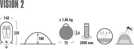 Namiot High Peak Vision 2 czarny 10280
