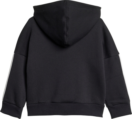 Dres dla dzieci adidas Essentials Joggers 3 Stripes Fleece Hoodie czarny JD6484