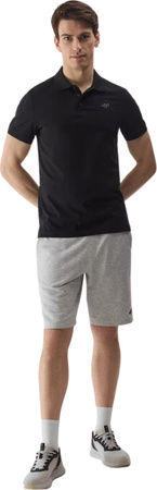 Koszulka męska polo 4F M129 czarna 4FWSS24TPTSM129 20S