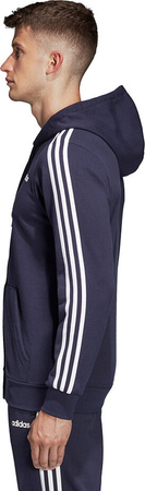 Bluza męska adidas Essentials 3 Stripes FZ FT granatowa DU0471