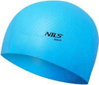 Czepek silikonowy dots Nils aqua nqc jednokolorowy jasnoniebieski