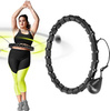 Hula hop black z wypustkami i obciążnikiem HMS hhw11 plus size