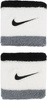 Frotki na rękę Nike Swoosh Wristbands 2 szt. biało-czarne-szare N1012405122OS