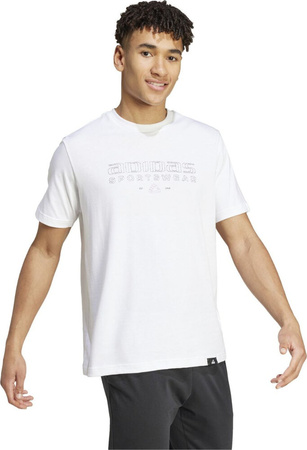 Koszulka męska adidas Tech Linear Graphic biała IW2690
