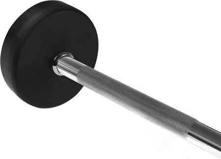 Sztanga gryf stały gumowany prosty HMS 30 kg długość 122 cm