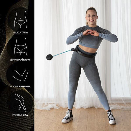 Zestaw Hula hop magnetyczny z licznikiem pas wyszczuplający HMS 71 - 106 cm