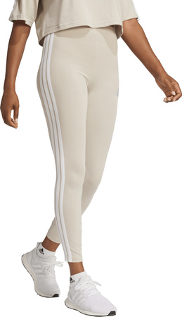 Legginsy damskie adidas Essentials 3-Stripes Cotton beżowe JE0073