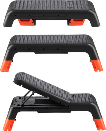 AS009 PRO STEP DO AEROBIKU REGULOWANY Z FUNKCJĄ ŁAWKI COMMERCIAL HMS