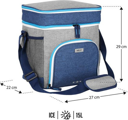 Torba termiczna lodówka niebieska 15l Nils NC2902