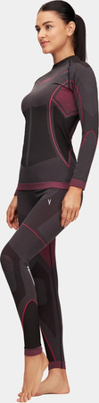 Bielizna termoaktywna damska Alpinus Tactical Mora Set grafitowo-różowa SI8925 - SI8928