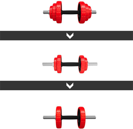 Sztangielki/sztanga gumowane HMS SGGX20 20 KG