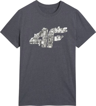 Koszulka męska 4F M3132 średni szary melanż 4FWAW25TTSHM3132 24M