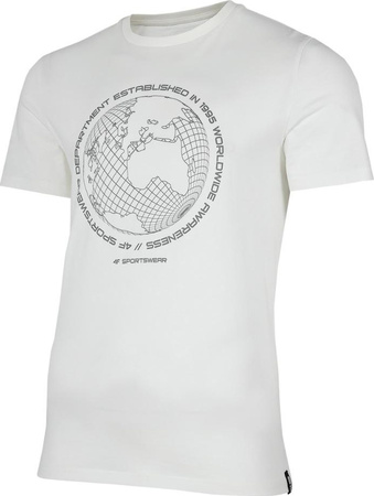 Koszulka męska 4F biała H4Z22 TSM026 11S