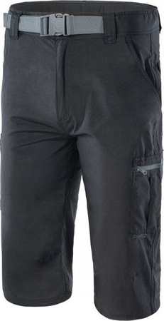 Męskie spodenki trekkingowe Hi-tec Lobino 3/4 czarne rozmiar XXXL