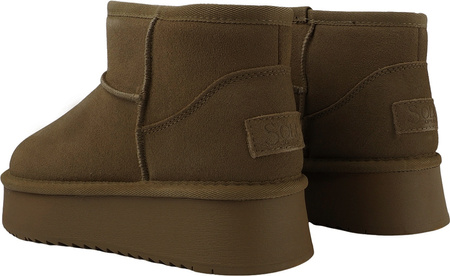 Buty damskie skórzane Solo Soprani Couture Hugh Platform oliwkowe SSW421P05 06