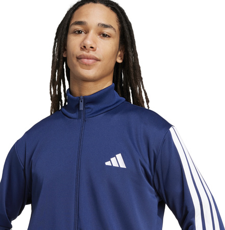 Dres męski adidas Sportswear Basic 3-Stripes French Terry granatowy KB7656