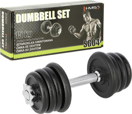 Hantel hantla sztangielka z gwintem HMS SG04 15 kg