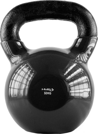 Kettlebell odważnik treningowy żeliwny pokryty winylem HMS KNV32 32kg