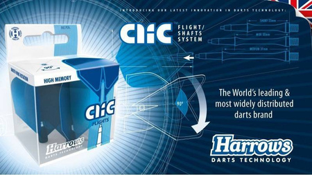 Piórka do lotek Harrows Clic 3 sztuki czerwone