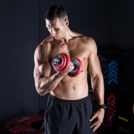 Sztangielki/sztanga gumowane HMS SGGX20 20 KG