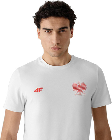 Koszulka męska 4F biała R4L21 TSM950 10S
