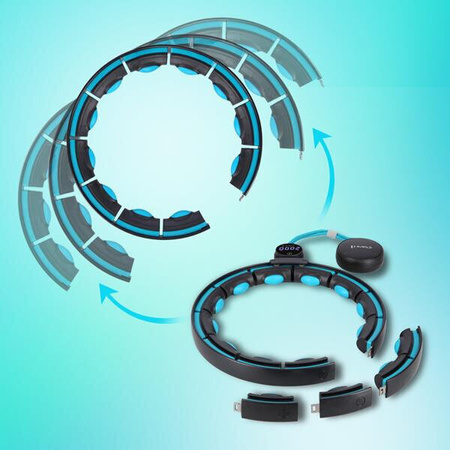 Zestaw Hula hop magnetyczny z licznikiem pas wyszczuplający HMS 71 - 106 cm